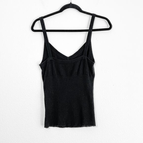 Vintage Bisou Bisou Y2K Tank Top Womens M Ribbed Knit Angora Sequins Whimsigoth - Picture 5 of 7